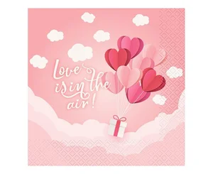 Serwetki Love różowe 33x33cm 20szt Serwetki Love różowe 33x33cm 20szt