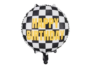Balon foliowy Szachownica Happy Birthday, 45cm Balon foliowy Szachownica Happy Birthday, 45cm