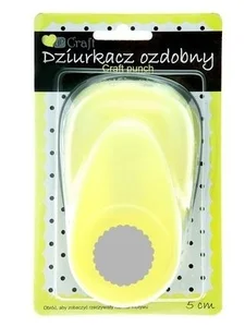 Dziurkacz ozdobny 5cm kółko z falbanką Dziurkacz ozdobny 5cm kółko z falbanką