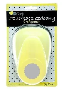 Dziurkacz ozdobny 7,5cm kółko z falbanką Dziurkacz ozdobny 7,5cm kółko z falbanką
