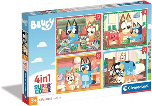 Puzzle 4w1 Super Kolor Bluey
