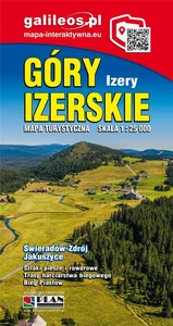 Mapa turystyczna - Góry Izerskie 1:25 000 w.2024 Mapa turystyczna - Góry Izerskie 1:25 000 w.2024
