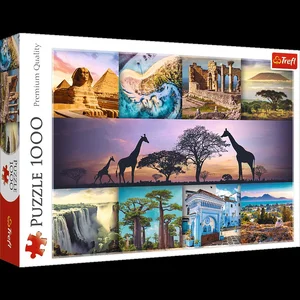Puzzle Kolaż - Afryka 1000 Puzzle Kolaż - Afryka 1000