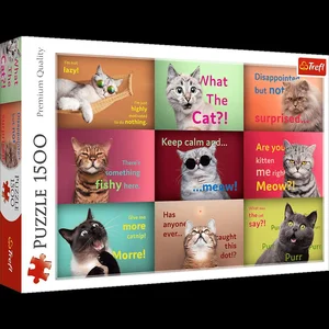 Puzzle Zabawne kocie portrety 1500