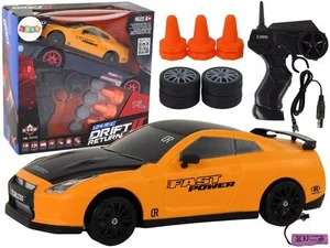 Autko sportowe R/C 1:24 wymienne koła żółte