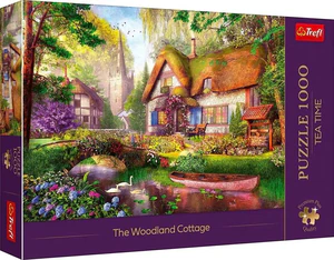 Puzzle Premium Plus Quality Tea Time: Urocza chatka w lesie 1000