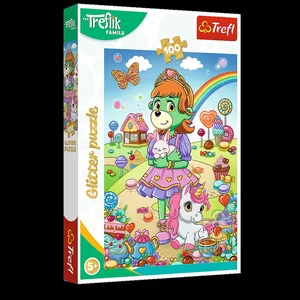 Puzzle 100 Glitter Brokatowe Trefliki 14833