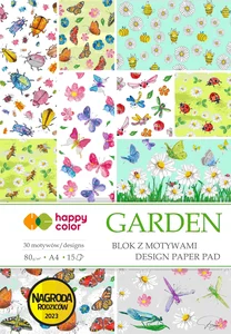 Blok z motywami Garden A4 80g Happy Color