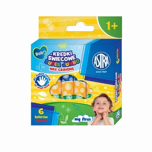Kredki świecowe Super Jumbo Astra okrągłe 6 kolorów Kredki świecowe Super Jumbo Astra okrągłe 6 kolorów