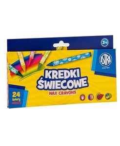 Kredki świecowe okrągłe Astra 24 kolory