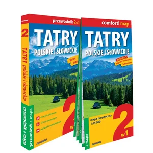 Tatry polskie i słowackie 2w1 przewodnik + mapa Tatry polskie i słowackie 2w1 przewodnik + mapa