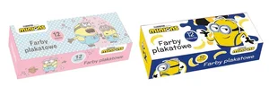 Farby plakatowe 12 kolorów 20ml Minionki Farby plakatowe 12 kolorów 20ml Minionki