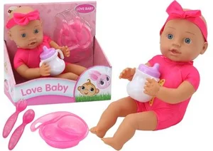 Lalka bobas z akcesoriami różowa Lalka bobas z akcesoriami różowa