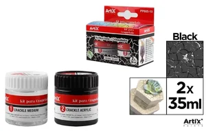 Farba akrylowa czarna + środek do spękań 2x35ml Farba akrylowa czarna + środek do spękań 2x35ml