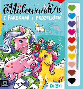 Malowanka z farbkami i pędzelkiem Kucyki Malowanka z farbkami i pędzelkiem Kucyki