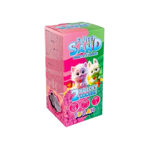 Zestaw Fluffy Sand puszysty piasek różowy i zielony 2 x 70 g