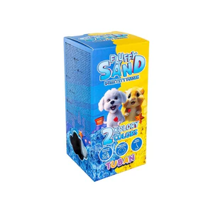 Zestaw Fluffy Sand puszysty piasek niebieski i żółty 2 x 70 g