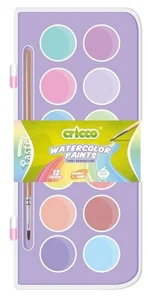 Farby akwarelowe pastelowe 12 kolorów CRICCO Farby akwarelowe pastelowe 12 kolorów CRICCO