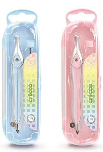 Cyrkiel szkolny z grafitami pastel etui mix CRICCO Cyrkiel szkolny z grafitami pastel etui mix CRICCO