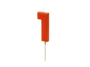 Świeczka urodzinowa 1 czerwona 6cm Świeczka urodzinowa 1 czerwona 6cm