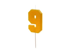 Świeczka urodzinowa 9 żółta 6cm Świeczka urodzinowa 9 żółta 6cm
