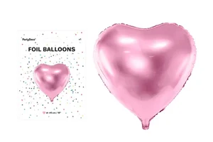 Balon foliowy Serce 45cm jasny róż