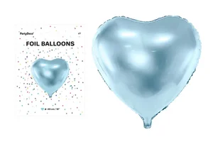 Balon foliowy Serce 45cm błękitny