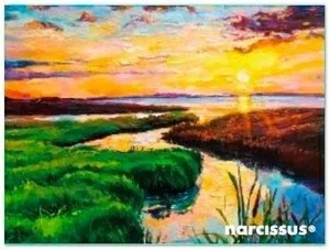 Teczka kopertowa PP A7 Rzeka Vista Narcissus grubość 28 mikronów, zamykane na zatrzask typu napa