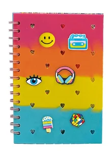 Notatnik 80 kartek w kratkę z wpinkami Multicolor