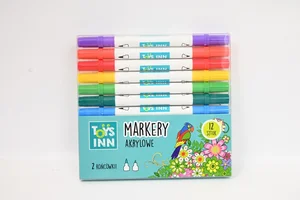 Markery akrylowe dwie końcówki 12 sztuk
