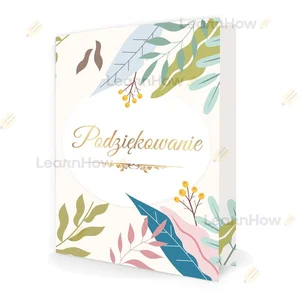 Dyplom A5 składany - Podziękowania Flora (5szt) Dyplom A5 składany - Podziękowania Flora (5szt)