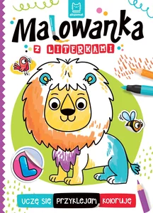Uczę się, przyklejam, koloruję Malowanka z literkami