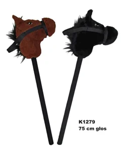 Koń na kiju z głosem 75cm MIX Koń na kiju z głosem 75cm MIX