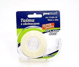 Taśma biurowa z obcinaczem 19mmx33m Taśma biurowa z obcinaczem 19mmx33m