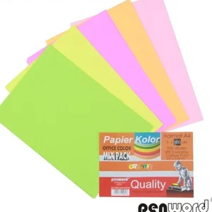 Papier kolorowy A4 5x100 arkuszy