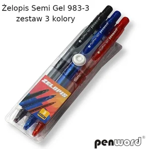 Żelopis Semi Gel 3 kolory Żelopis Semi Gel 3 kolory