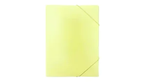 Teczka A4 z gumką PP pastel żółty