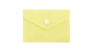 Teczka A7 kopertowa PP pastel żółty