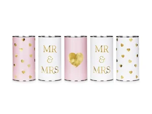 Puszki weselne Mr&Mrs 14x7cm 5szt Puszki weselne Mr&Mrs 14x7cm 5szt