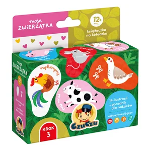 CzuCzu Moje zwierzątka Książeczka na kółeczku dla dzieci 12 mies.+