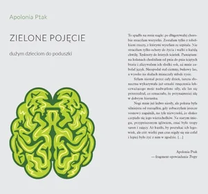Zielone pojęcie dużym dzieciom do poduszki