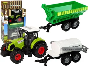 Traktor z przyczepą i cysterną Traktor z przyczepą i cysterną