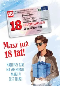 Karnet urodziny 18