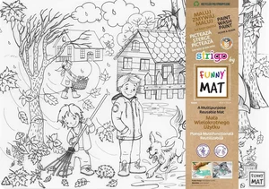 Biała mata Strigo Funny Mat Jesień 48x33.5 cm