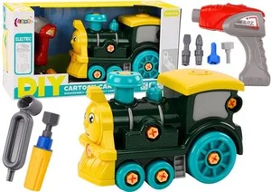 Lokomotywa kreskówkowa do skręcania DIY zielona Lokomotywa kreskówkowa do skręcania DIY zielona