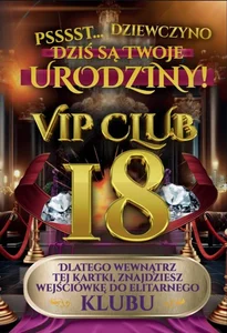 Karnet Urodziny 18 damskie