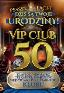 Karnet Urodziny 50 męskie Karnet Urodziny 50 męskie