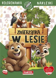 Kolorowanka Zwierzątka w lesie z naklejkami Kolorowanka Zwierzątka w lesie z naklejkami