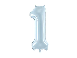 Balon foliowy 1 jasny niebieski 72cm Balon foliowy 1 jasny niebieski 72cm