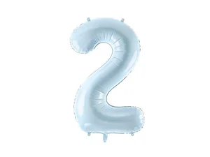 Balon foliowy 2 jasny niebieski 72cm Balon foliowy 2 jasny niebieski 72cm